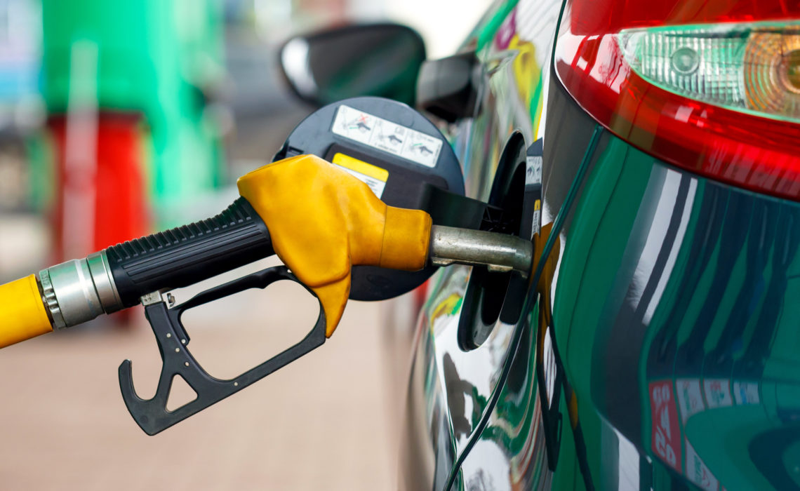 Diesel-Kraftstoff an einer Tankstelle