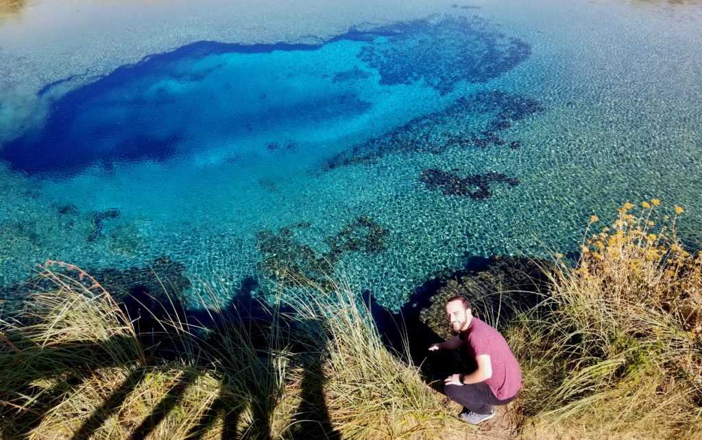 Hussein Faraj exploring the nature during his work experience abroad.
