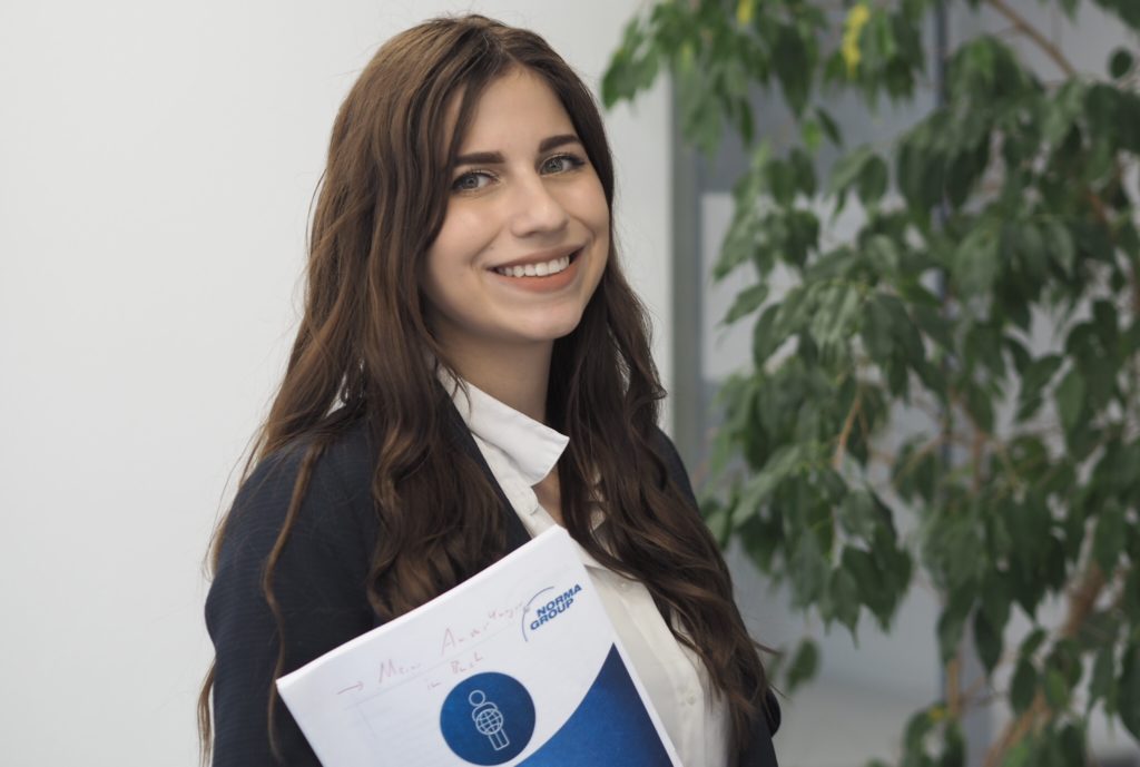 Working Student Xenia Klimmer managed a project with international colleagues at NORMA Group