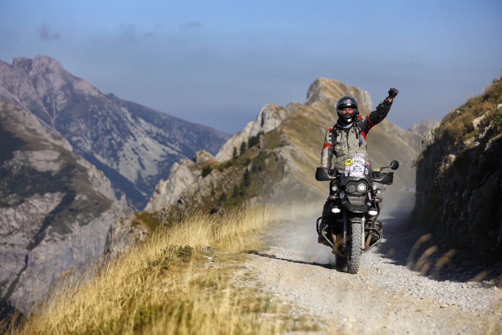 Image of Markus Mueller at the Ligurian border ridge road in Alps