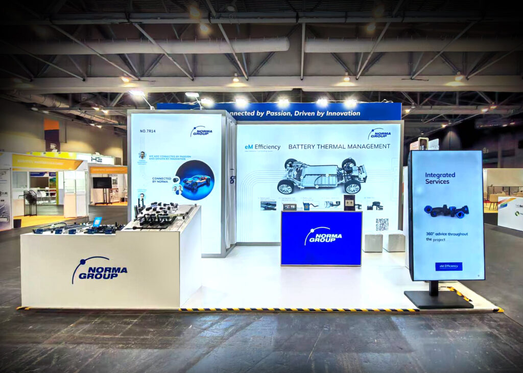 Image of booth of NORMA Group at the Battery Show Hong Kong