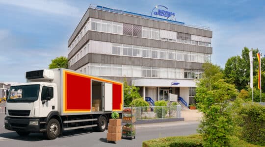 Image of NORMA Group HQ with a fruit delivery